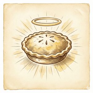 Vintage pie illustration